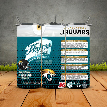 Haters be Gone Football Tumblers