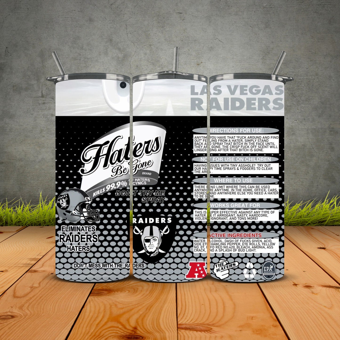 Haters be Gone Football Tumblers