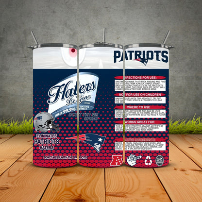Haters be Gone Football Tumblers