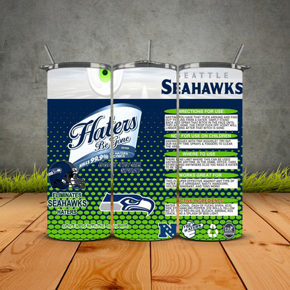 Haters be Gone Football Tumblers