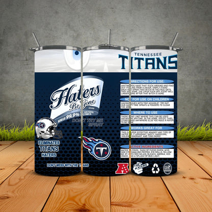 Haters be Gone Football Tumblers
