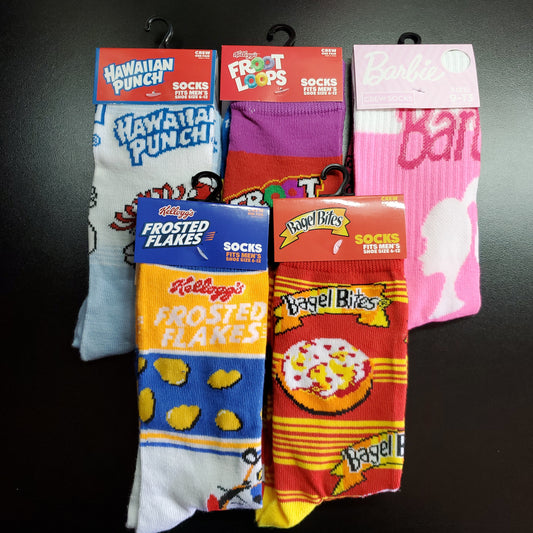 NEW 2!! Odd Sox popular snacks, funny crazy sox, crew socks for men, women, teen, gift ideas, birthday, holidays (List 2)