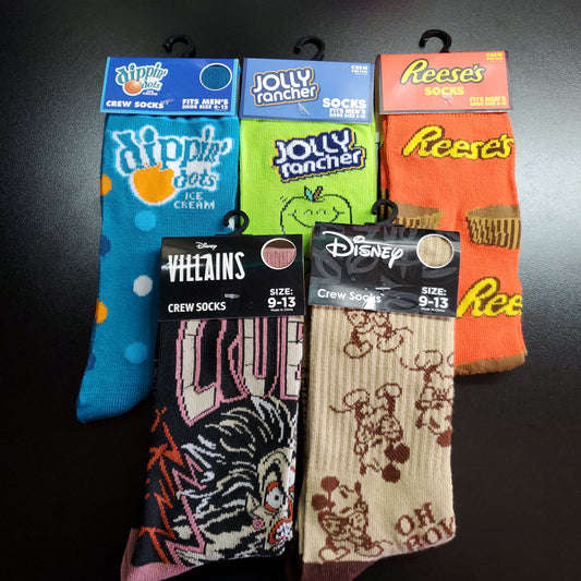 NEW 3!! Odd Sox popular snacks, funny crazy sox, crew socks for men, women, teen, gift ideas, birthday, holidays (List 3)