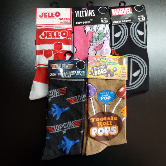 NEW 4!! Odd Sox popular snacks, funny crazy sox, crew socks for men, women, teen, gift ideas, birthday, holidays (List 4)