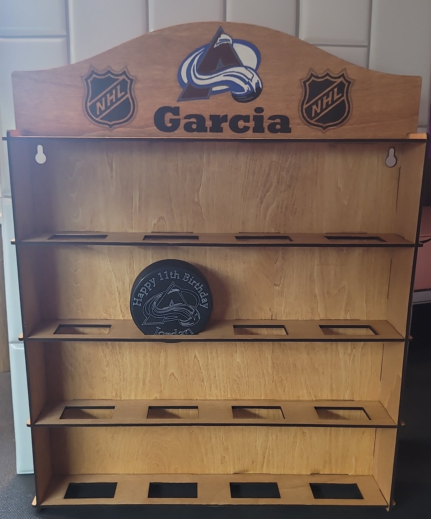 Personalized Hockey Puck Stand/w 1 free puck