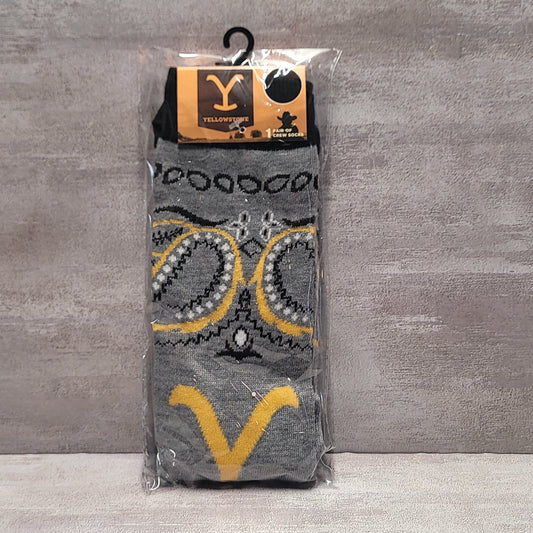 Crazy Sox - Yellowstone Grey