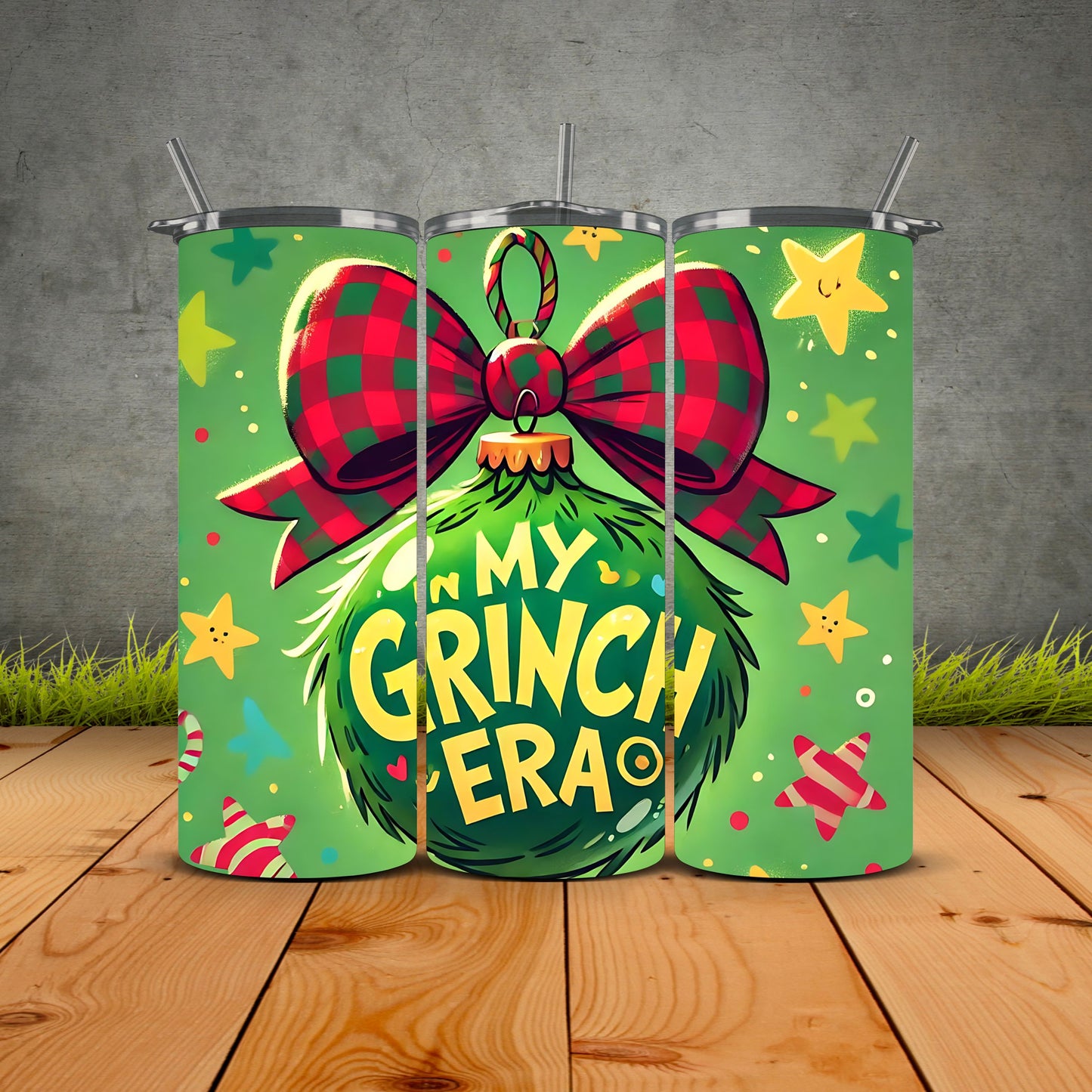 In My Grinch Era Green Christmas Tumbler