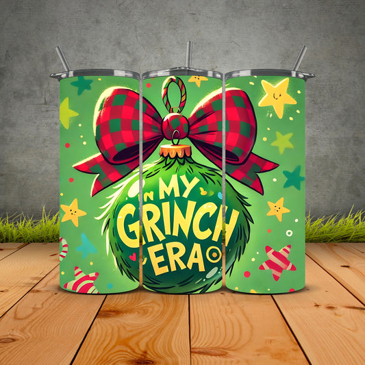 In My Grinch Era Green Christmas Tumbler