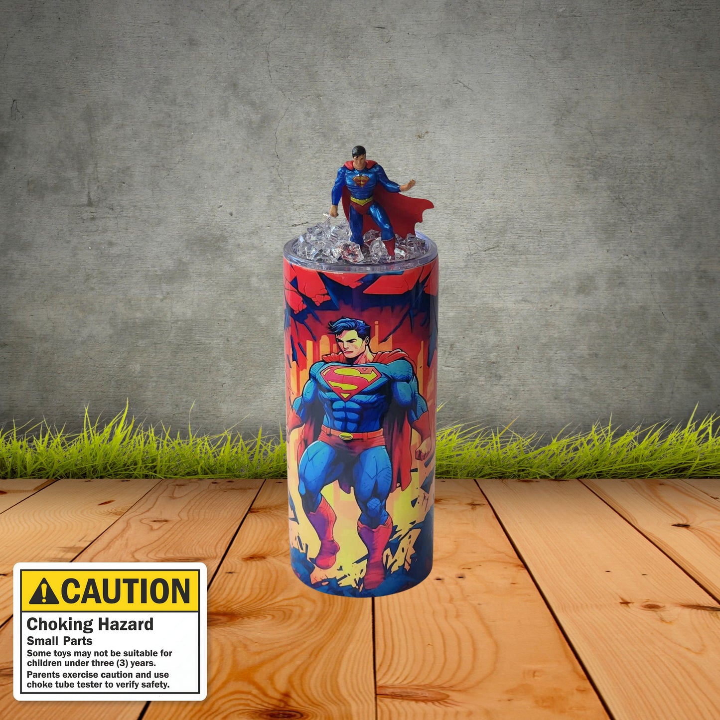 Kids Super Man Light Up Tumbler (15oz)