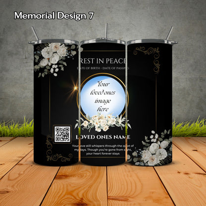 Memorial Personalized Tumbler with QR Code Video