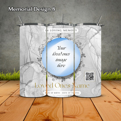 Memorial Personalized Tumbler with QR Code Video