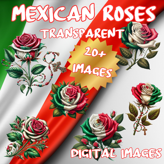 Mexican Roses - Transparent Digital Images (20+ images)