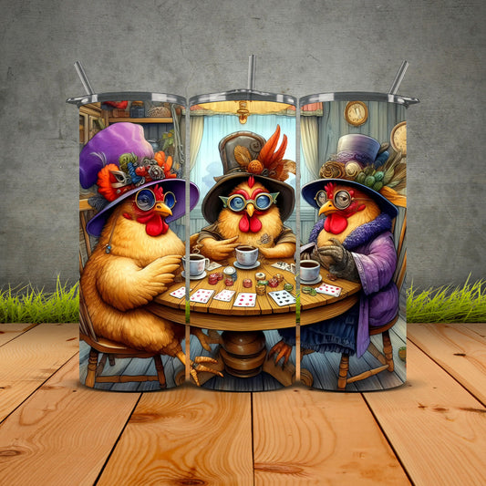 Poker Playing Chicks Tumbler