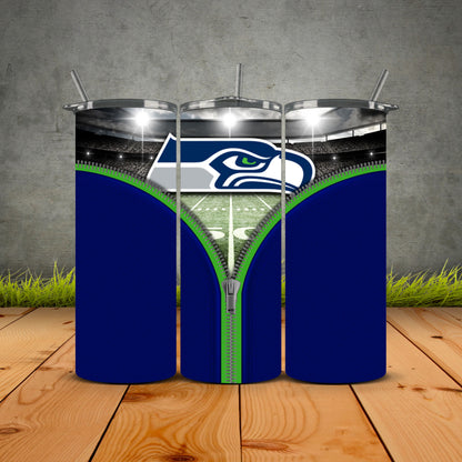 Zipper Football Tumblers