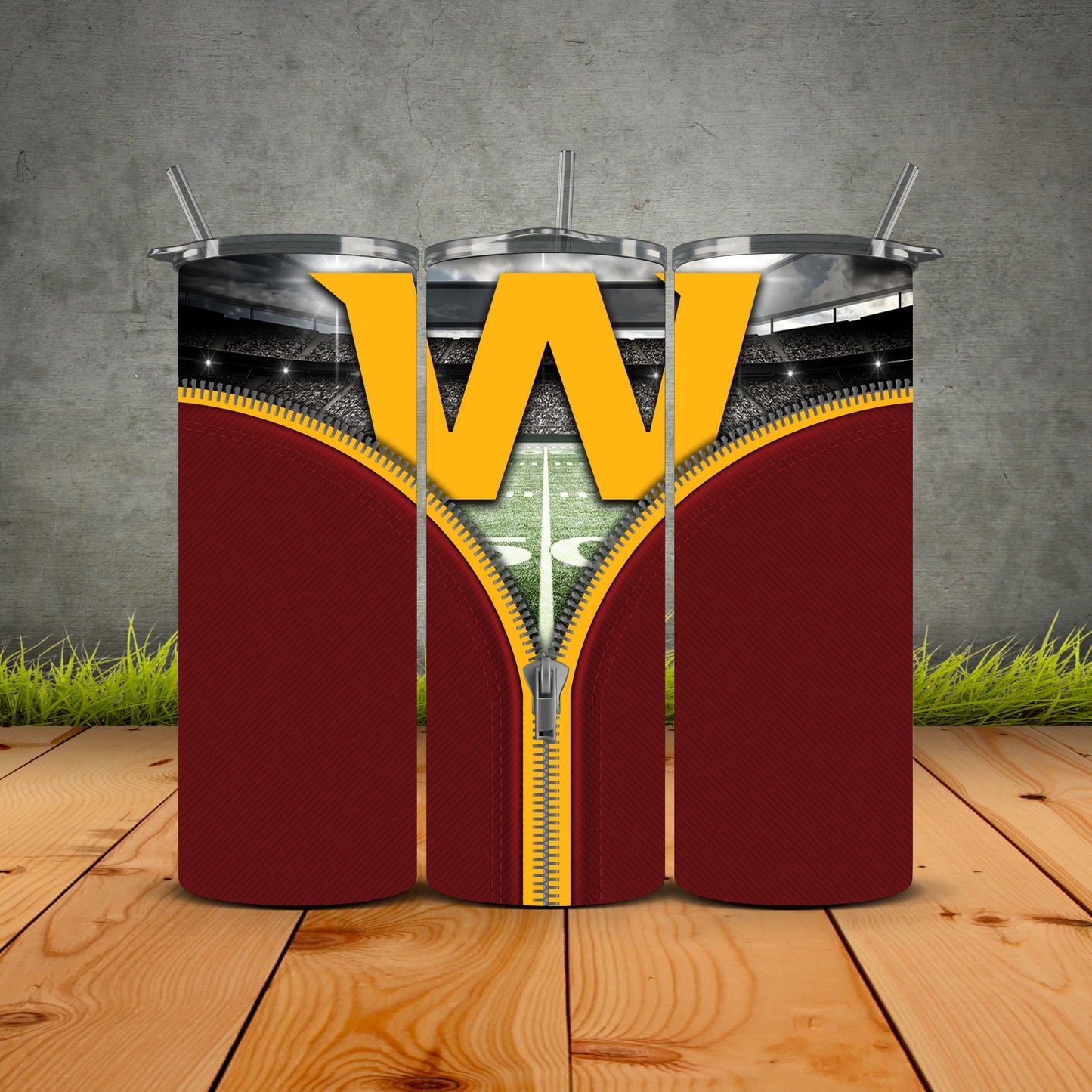 Zipper Football Tumblers