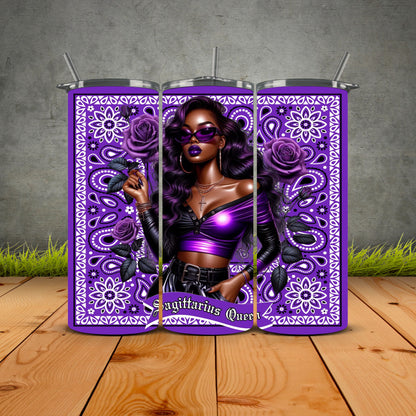 African Zodiac Queen Tumblers