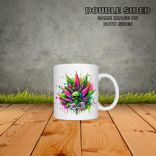 Cannabis Herbal Skull Coffee Mug