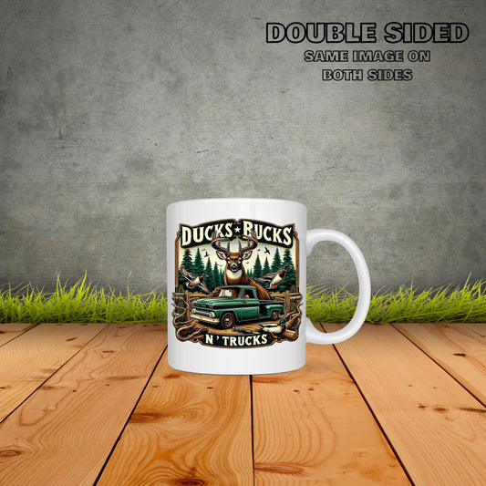 Ducks Bucks And Trucks Coffee Mug