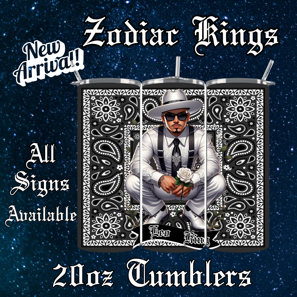 Zodiac Kings Chicano Style Tumblers