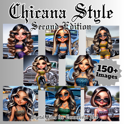 Chicana Style 2nd Edition Digital Designs (150+images)