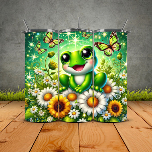 Frog And Butterflies Tumbler
