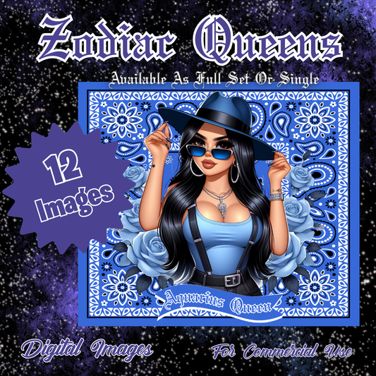 Zodiac Queen Chicana Style digital images