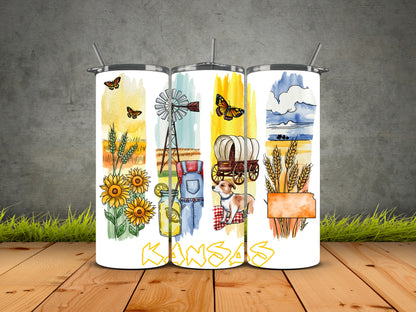 50 States Brushstroke-USA State Pride Tumblers