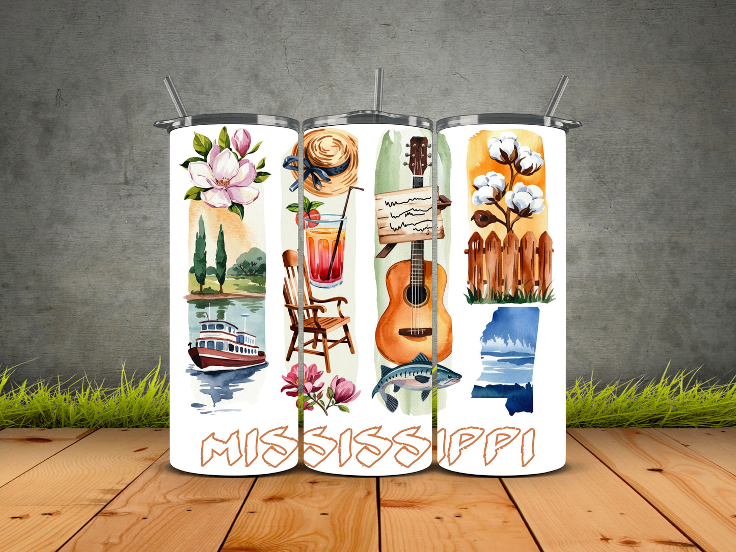 50 States Brushstroke-USA State Pride Tumblers