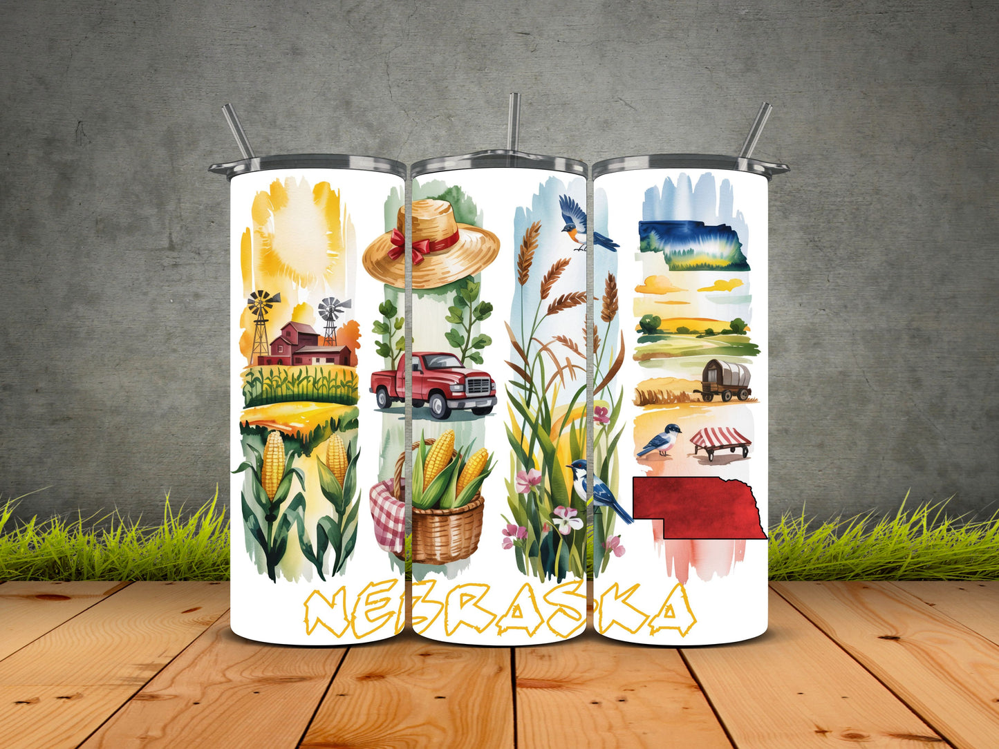 50 States Brushstroke-USA State Pride Tumblers