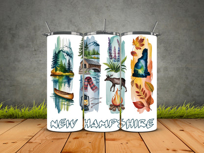 50 States Brushstroke-USA State Pride Tumblers