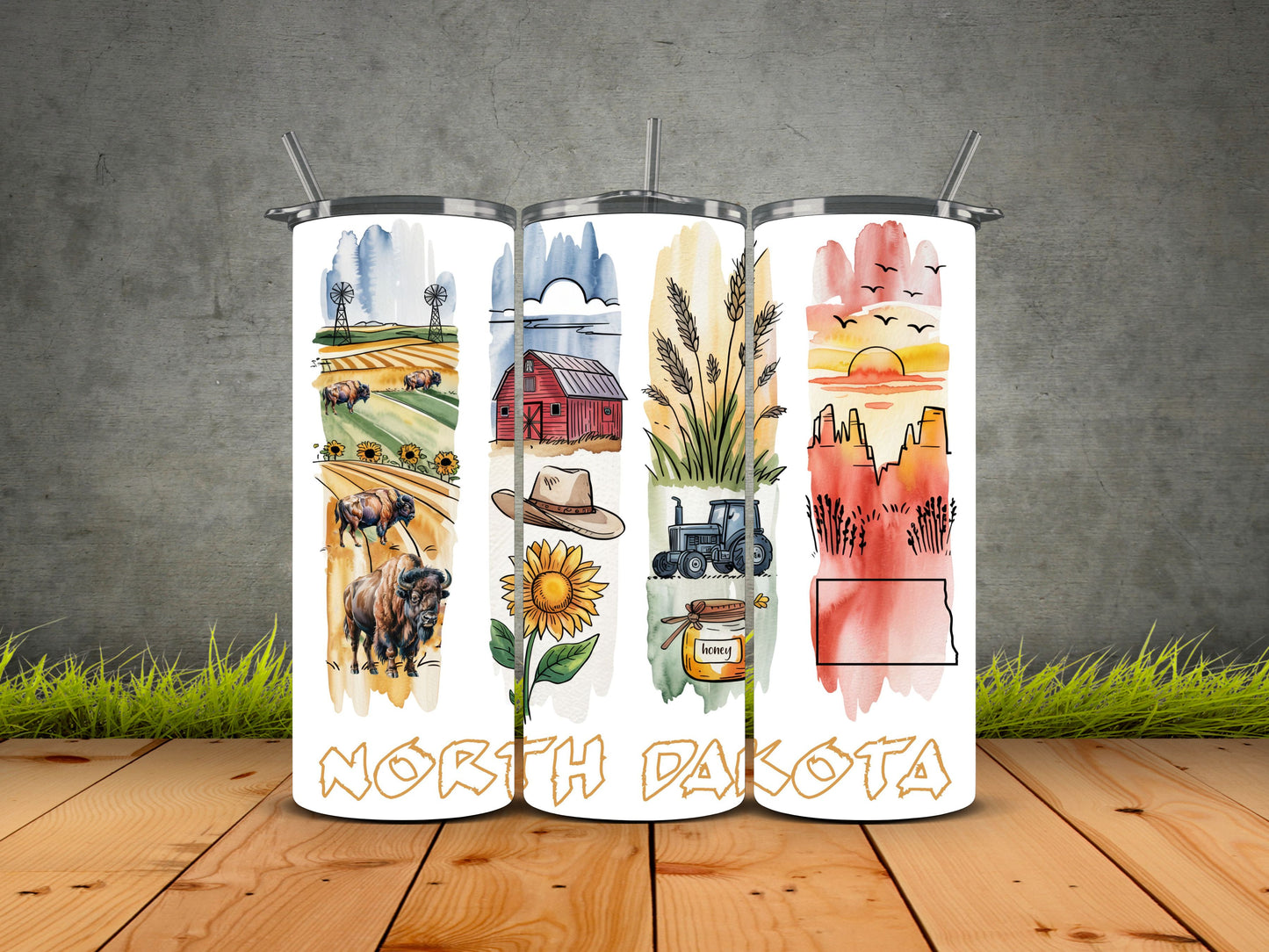 50 States Brushstroke-USA State Pride Tumblers