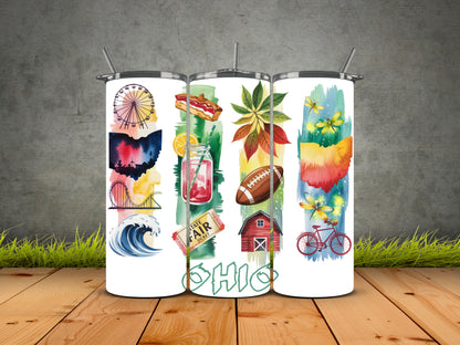 50 States Brushstroke-USA State Pride Tumblers