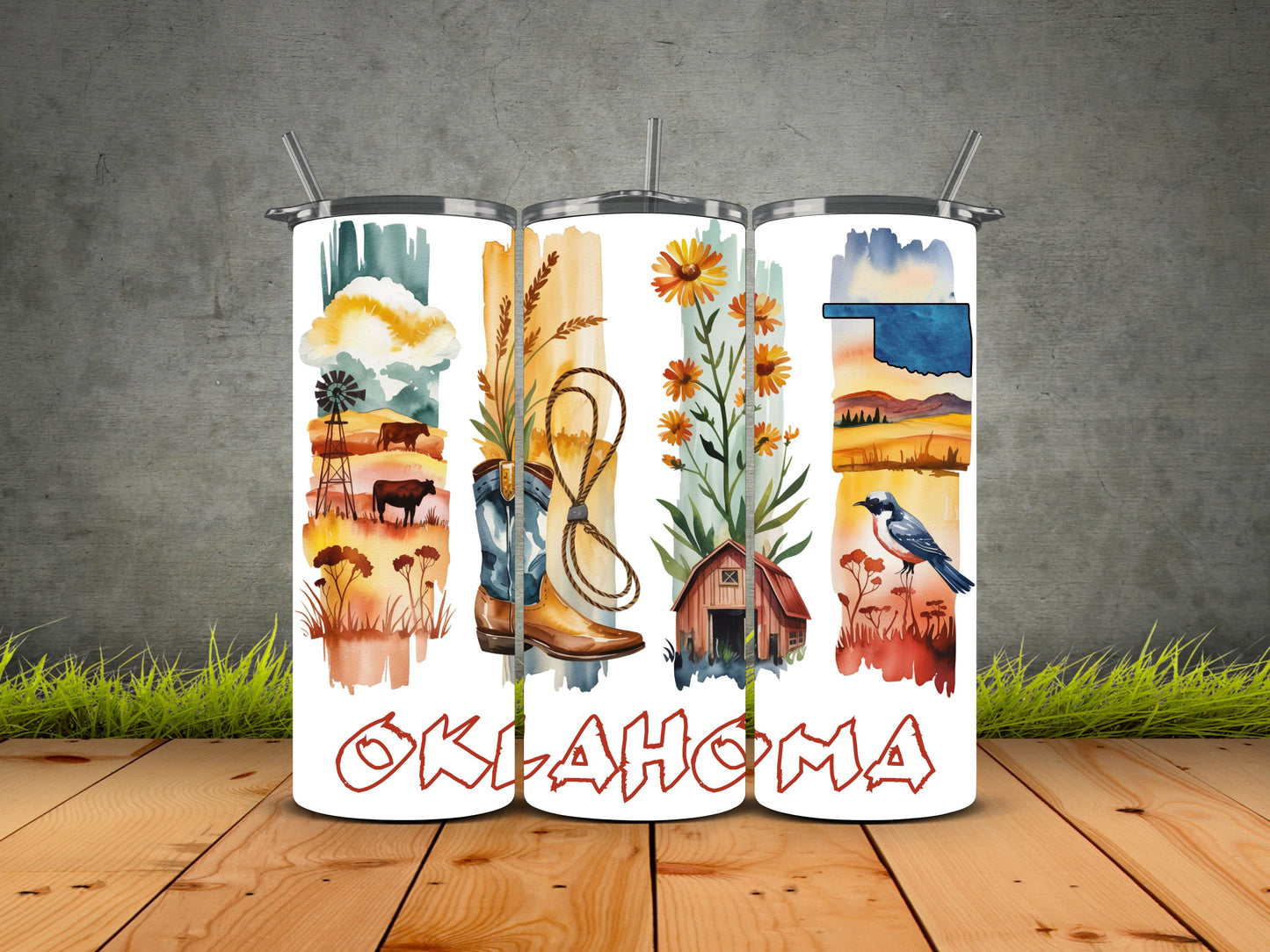 50 States Brushstroke-USA State Pride Tumblers