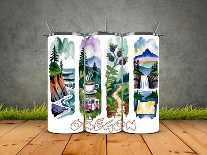 50 States Brushstroke-USA State Pride Tumblers