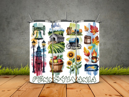 50 States Brushstroke-USA State Pride Tumblers