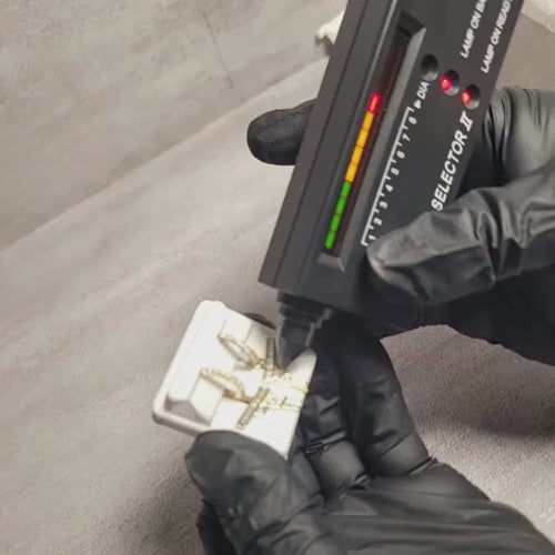 1.00 CTW Iced-Out Moissanite Glock Earrings in 18k Gold Vermeil