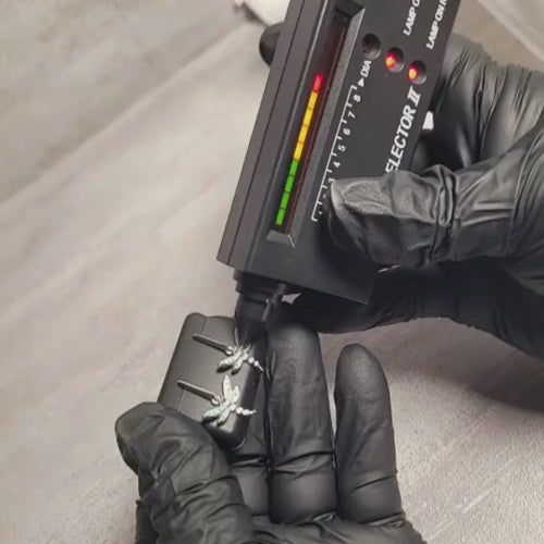 1.00 CTW Iced-Out Moissanite Dragonfly Earrings in 925 Sterling Silver with Teal Enamel