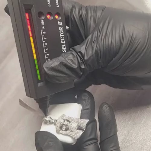 2.00 CTW Iced-Out Moissanite Jesus Head Pendant in 925 Sterling Silver