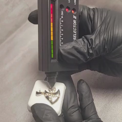 0.50 CTW Iced-Out Moissanite Fish Pendant in 18k gold Vermeil #2