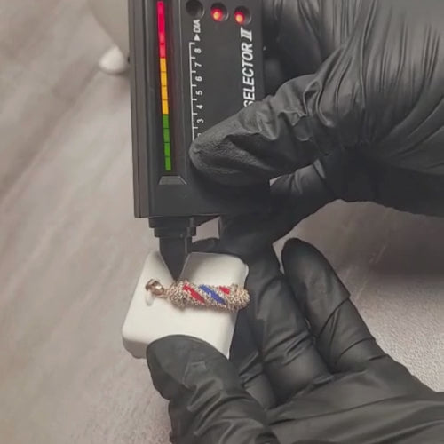 Barber Pole Pendant w Rose Gold Vermeil