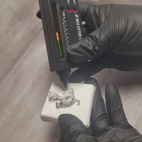 3.00 CTW Iced-Out Moissanite Rooster Pendant in 925 Sterling Silver