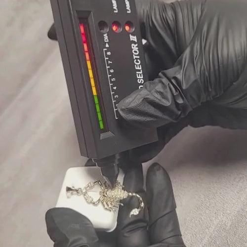 0.75 CTW Iced-Out Moissanite Scorpion Pendant in 18k Gold Vermeil