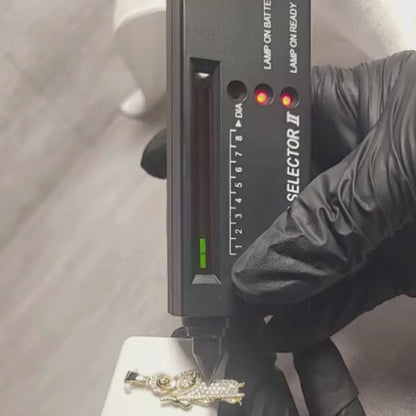 1.00 CTW Iced-Out Moissanite St Jude Pendant in 18k Gold Vermeil