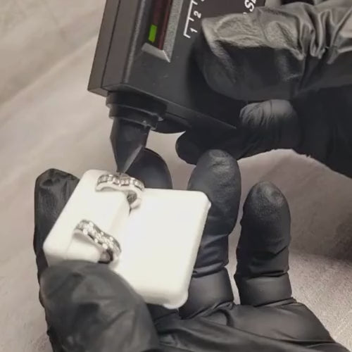 0.50 CTW Iced-Out Moissanite Heart Hoop Earrings in 925 Sterling Silver