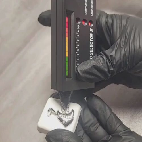 0.50 CTW Iced-Out Moissanite Fish Pendant in 925 Sterling Silver