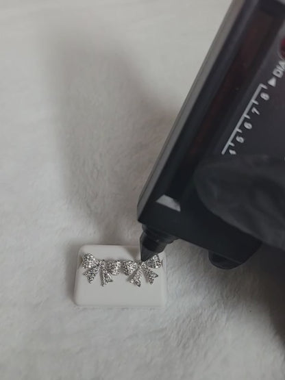 0.75 CTW Moissanite Bow Earrings 925 Sterling Silver Women’s Jewelry Gift Studs