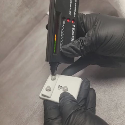 1.50 CTW Iced-Out Moissanite Heart Pendant & Earrings Set in 925 Sterling Silver