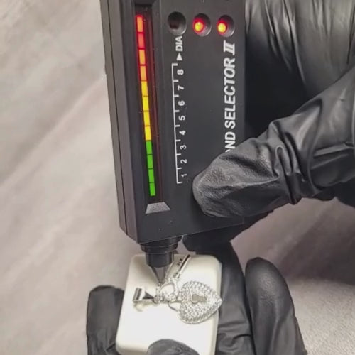 1.50 CTW Iced-Out Moissanite Lock & Key Pendant in 925 Sterling Silver