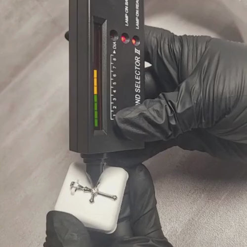 0.50 CTW Iced-Out Moissanite Cross Pendant in 925 Sterling Silver #1