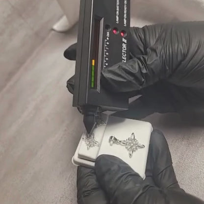 0.75 CTW Iced-Out Moissanite Witches Knot Pendant & Earrings Set in 925 Sterling Silver